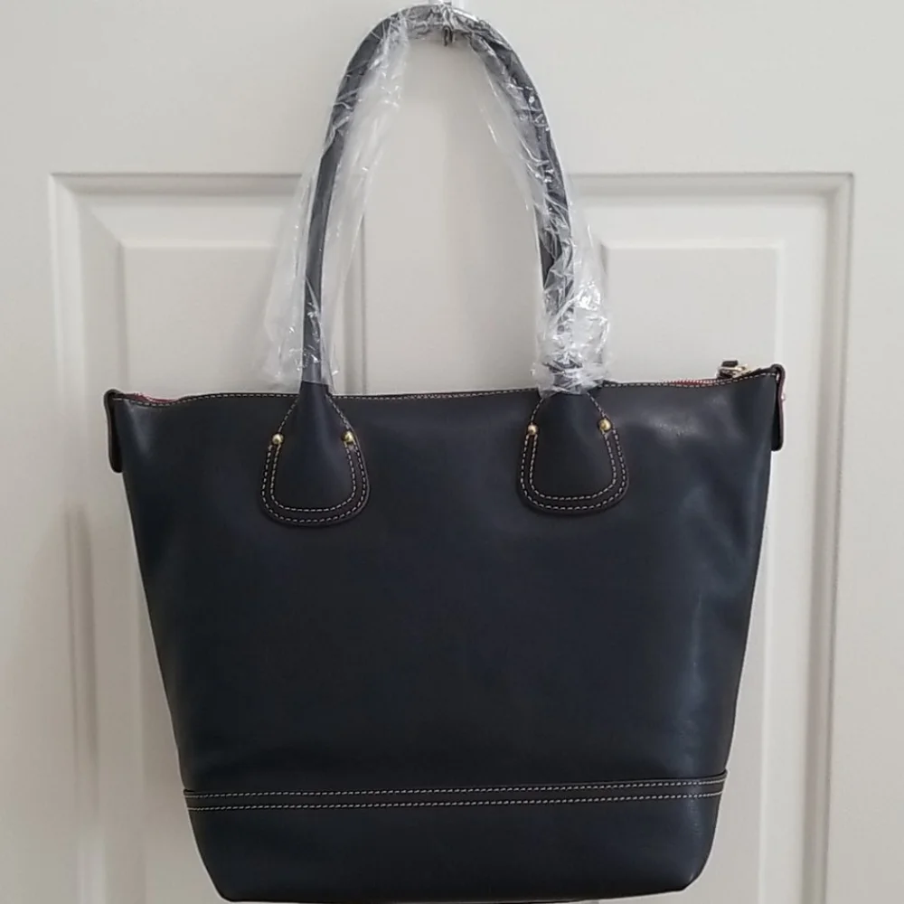 Dooney & Bourke Navy blue Leather Tote - Picture 2 of 12